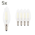 5 x LED Lampe Filament E14 2.8W C35 2700K