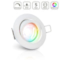 Einbauspot IP20 rund schwenkbar Bajonettverschluss - Farbe: Weiß - LED Leuchtmittel: GU10 5W RGB+CCT