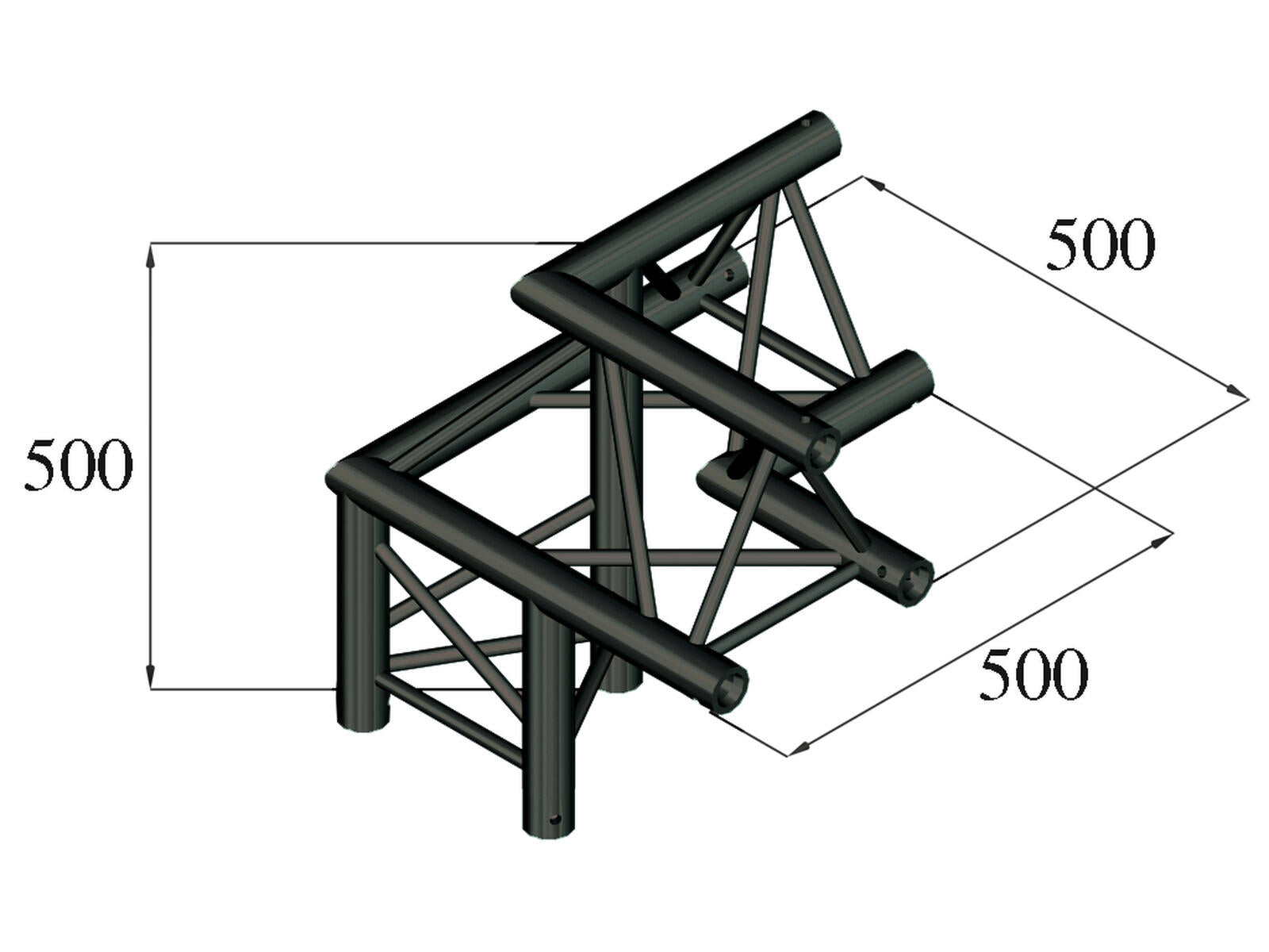 ALUTRUSS TRILOCK S-PAL-32 3-Weg-Ecke /\ links