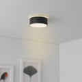 Einbaustrahler Rahmen rund indirektes Licht - Farbe: Schwarz - LED Leuchtmittel: GU10 5W warmweiß dimmbar