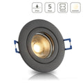 Einbauspot IP44 rund starr - Farbe: Anthrazit - LED Leuchtmittel: GU10 5W neutralweiß