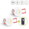 Einbaustrahler Mini Livorno 3W CCT 2700K-6500K IP65 - Farbe: weiß - Anzahl: 2x