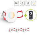 Einbaustrahler Mini Livorno 3W CCT 2700K-6500K IP65 - Farbe: weiß - Anzahl: 4x
