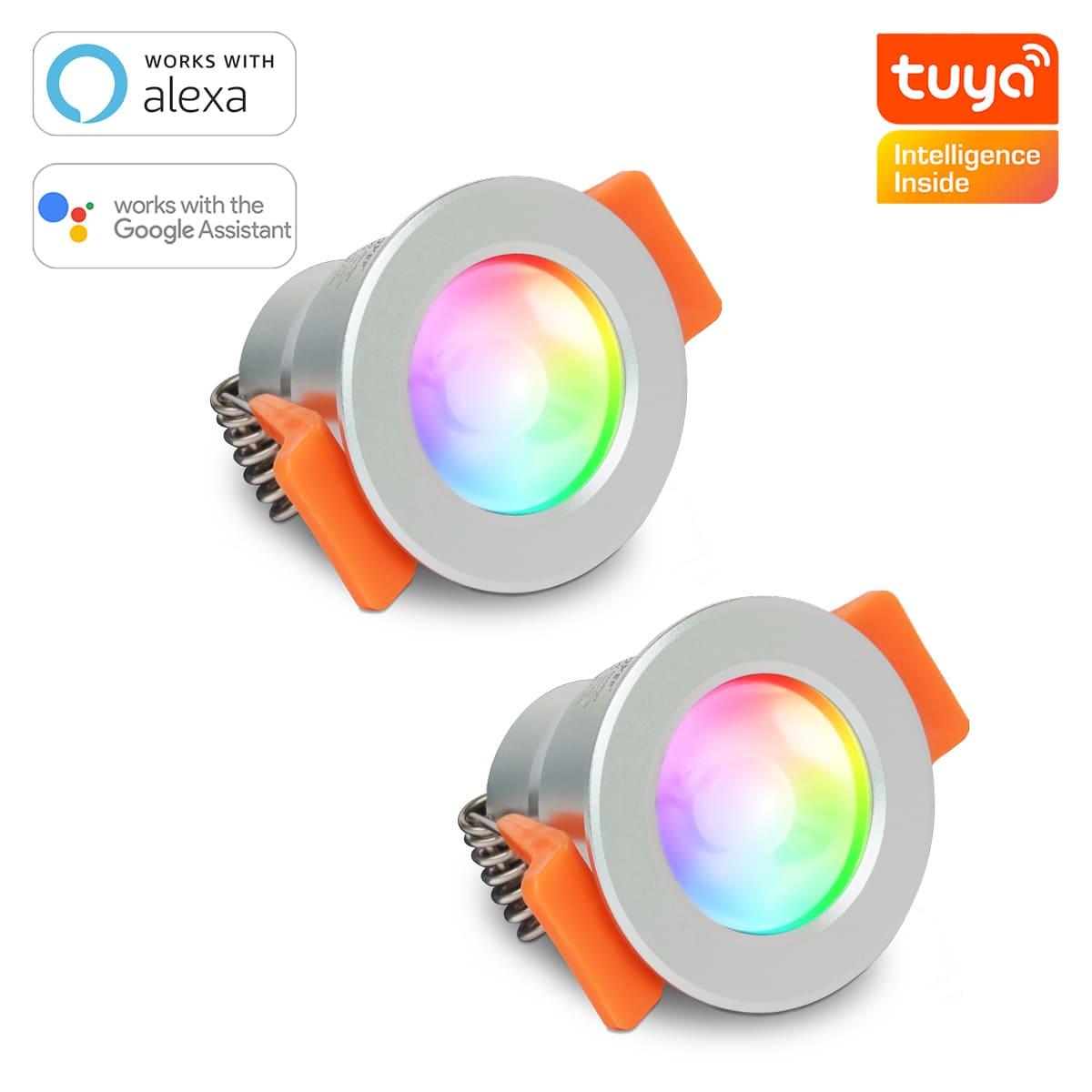 Smartes MiBoxer LED Einbaustrahler Set 3W 12V IP66 - Lichtfarbe: RGB+2700K - Anzahl: 2x