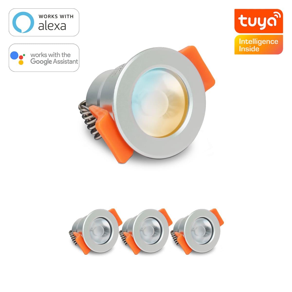 Smartes MiBoxer LED Einbaustrahler Set 3W 12V IP66 - Lichtfarbe: CCT Dual Weiß - Anzahl: 4x