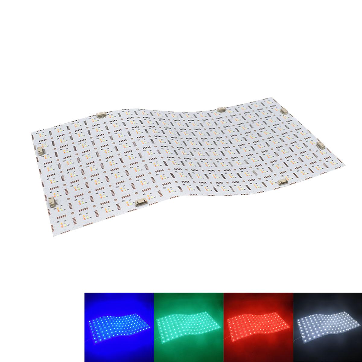 LED Platinen 4er Set flexibel | 24V LED-Module mit 512 LEDs/Stk. SMD2835 | CRI >90 | 45W | LED Sheet IP20 - Lichtfarbe: RGB+3000K