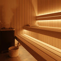 Sauna 24V LED Streifen 5M 8W/m 120LED/m 12mm IP68 - Lichtfarbe: Super Warmweiß 2700K