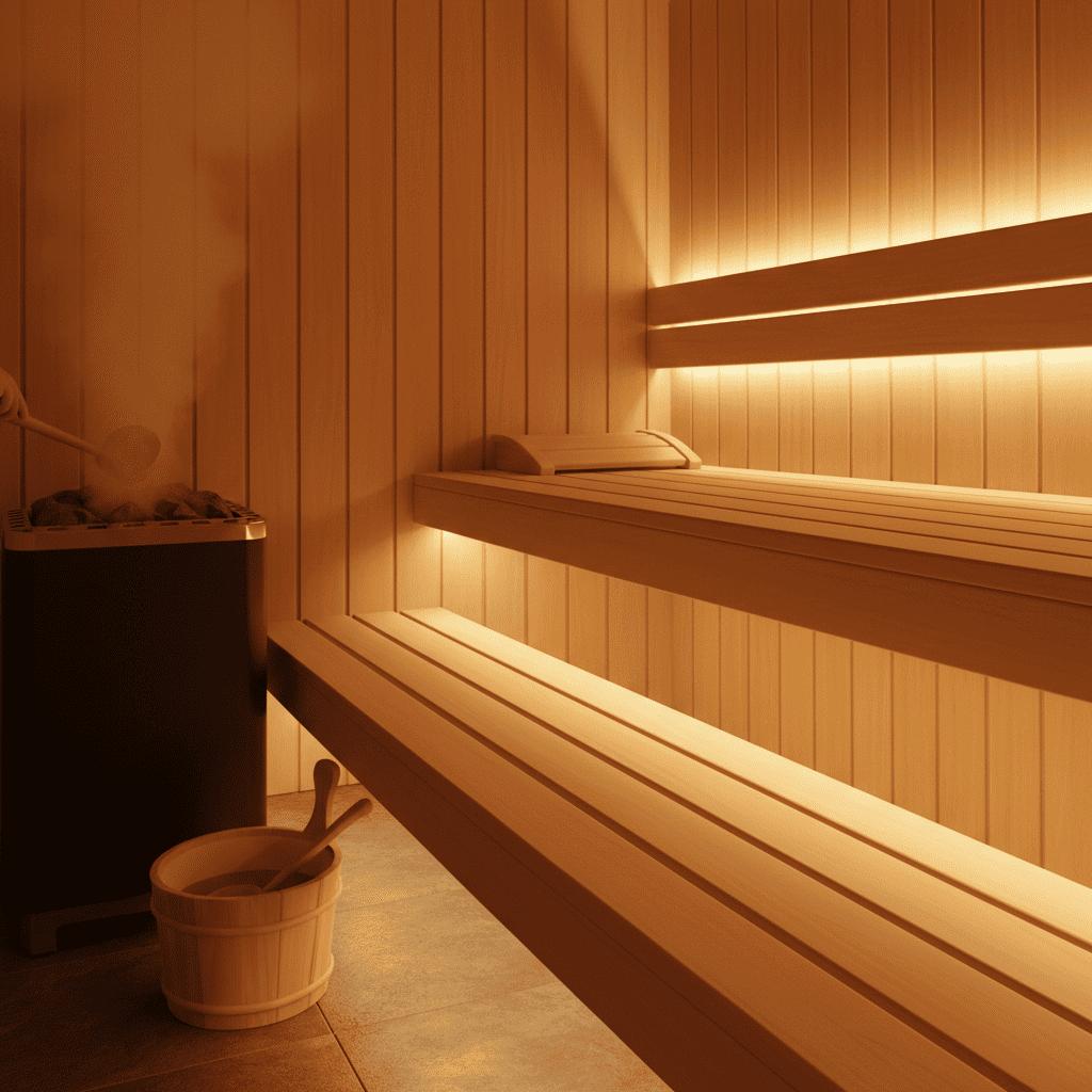 Sauna 24V LED Streifen 5M 8W/m 120LED/m 12mm IP68 - Lichtfarbe: Super Warmweiß 2700K