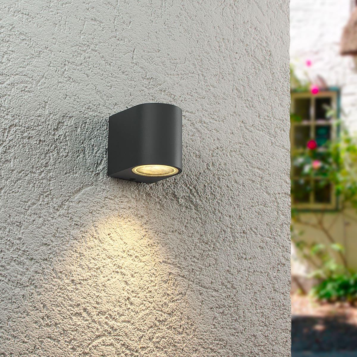 Außenleuchte Wandleuchte Frame DOWN rund für GU10 IP54 - Farbe: Anthrazit