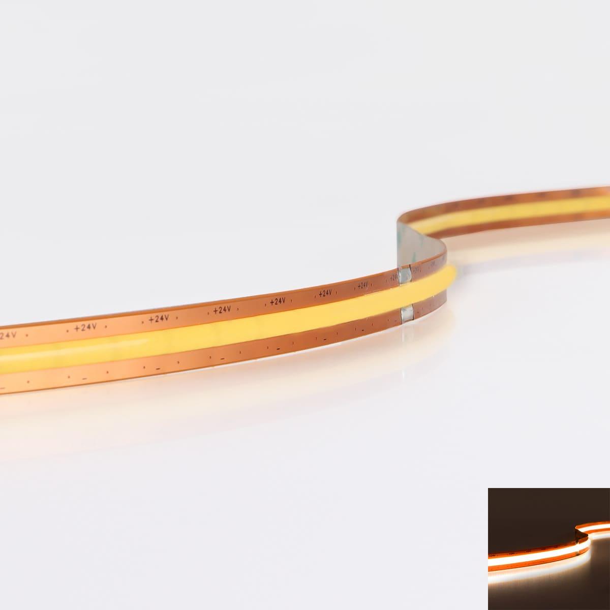 COB 24V Free Cut LED Streifen 5M 14W/m 600LED/m 10mm IP20 - Lichtfarbe: Neutralweiß 4000K