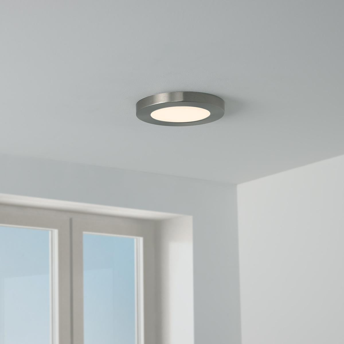 CCT LED Ein-Aufbaustrahler rund 3000/4000/6000K - Ausführung: 6W Ø140mm - Farbe: silber