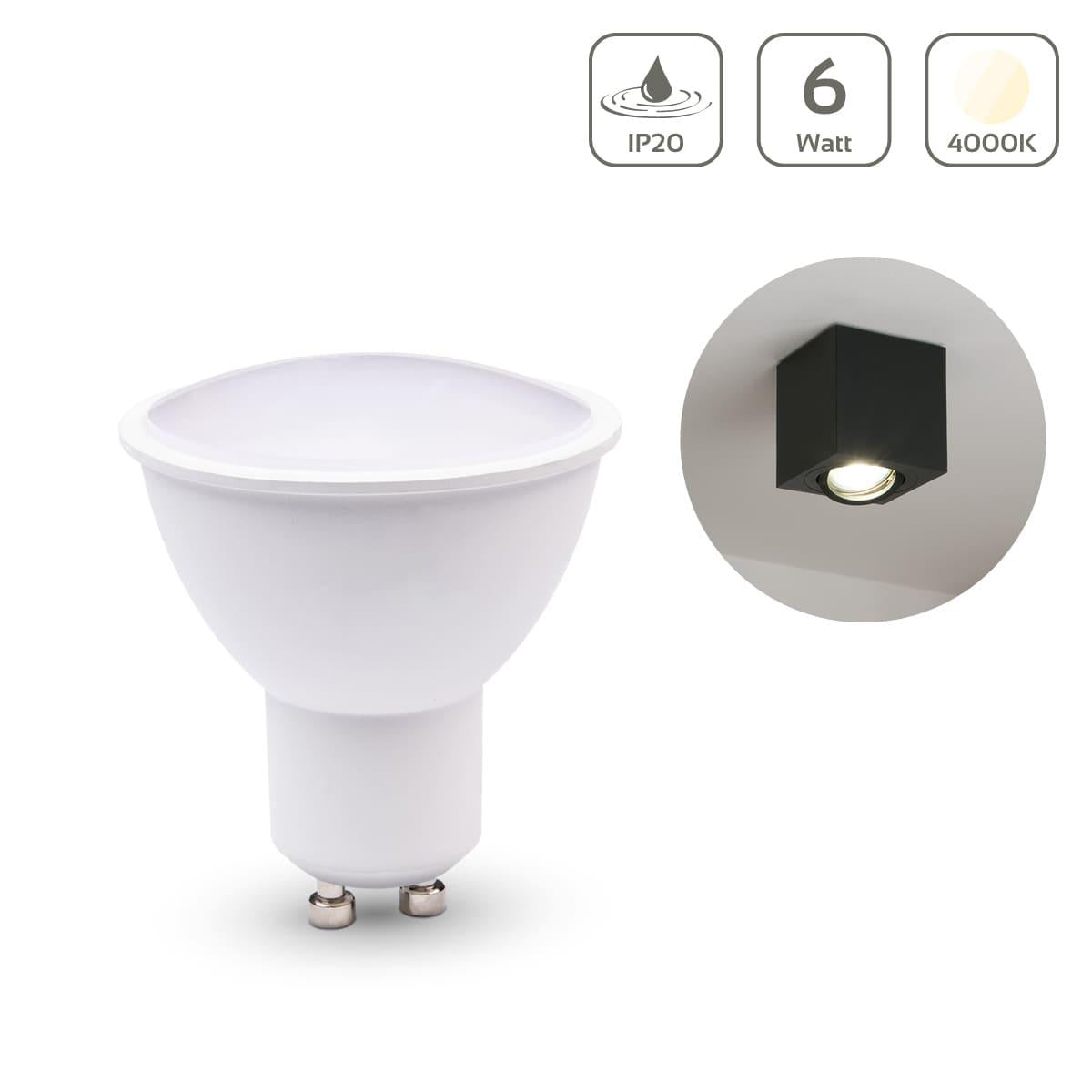 LED Spot GU10 6W 540lm 120° - Lichtfarbe: Neutralweiß 4000K