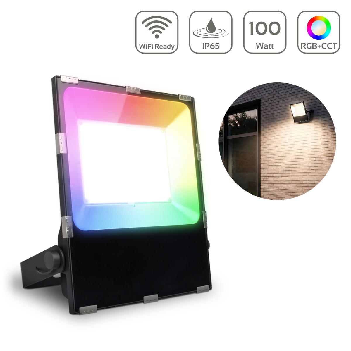 MiBoxer RGB+CCT LED Außenstrahler WiFi Farbwechsel Fluter - Ausführung: 100W FUTT07