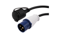 Adapter-Kabel, CEE Stecker Kupplung, je 0,35m, H07RNG 3G2,5, 2er-Set