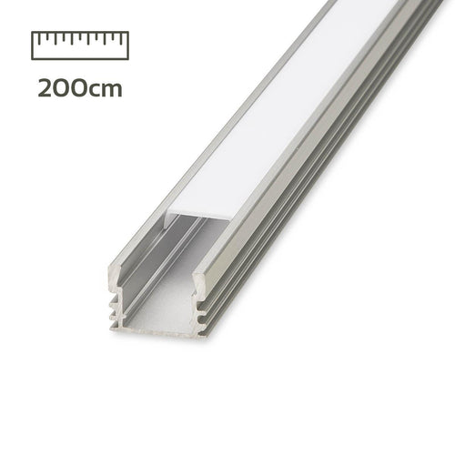 Alu Aufbau U-Profil eloxiert 17x12mm opal 200cm