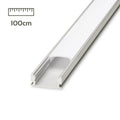 Alu U-Profil eloxiert 18x8mm opal 100cm