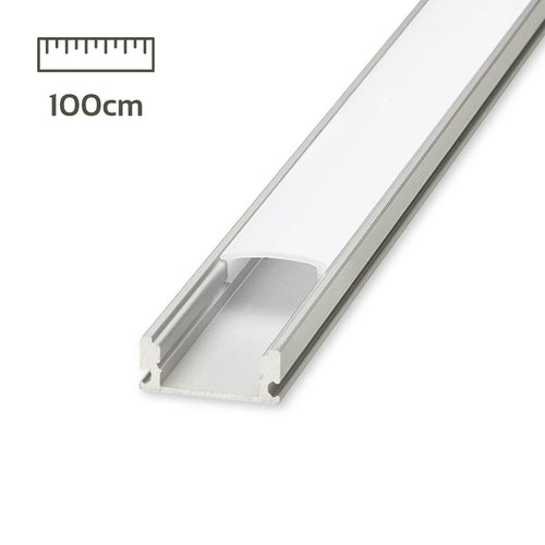 Alu U-Profil eloxiert 18x8mm opal 100cm