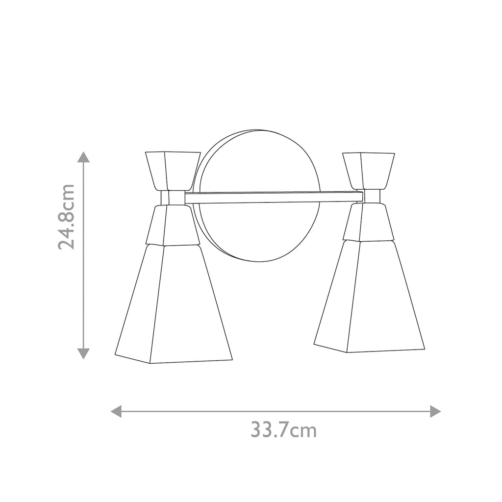Bad-Wandleuchte Bowtie (schwarz) 2x - Elstead Lighting