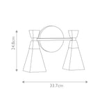 Bad-Wandleuchte Bowtie (schwarz) 2x - Elstead Lighting