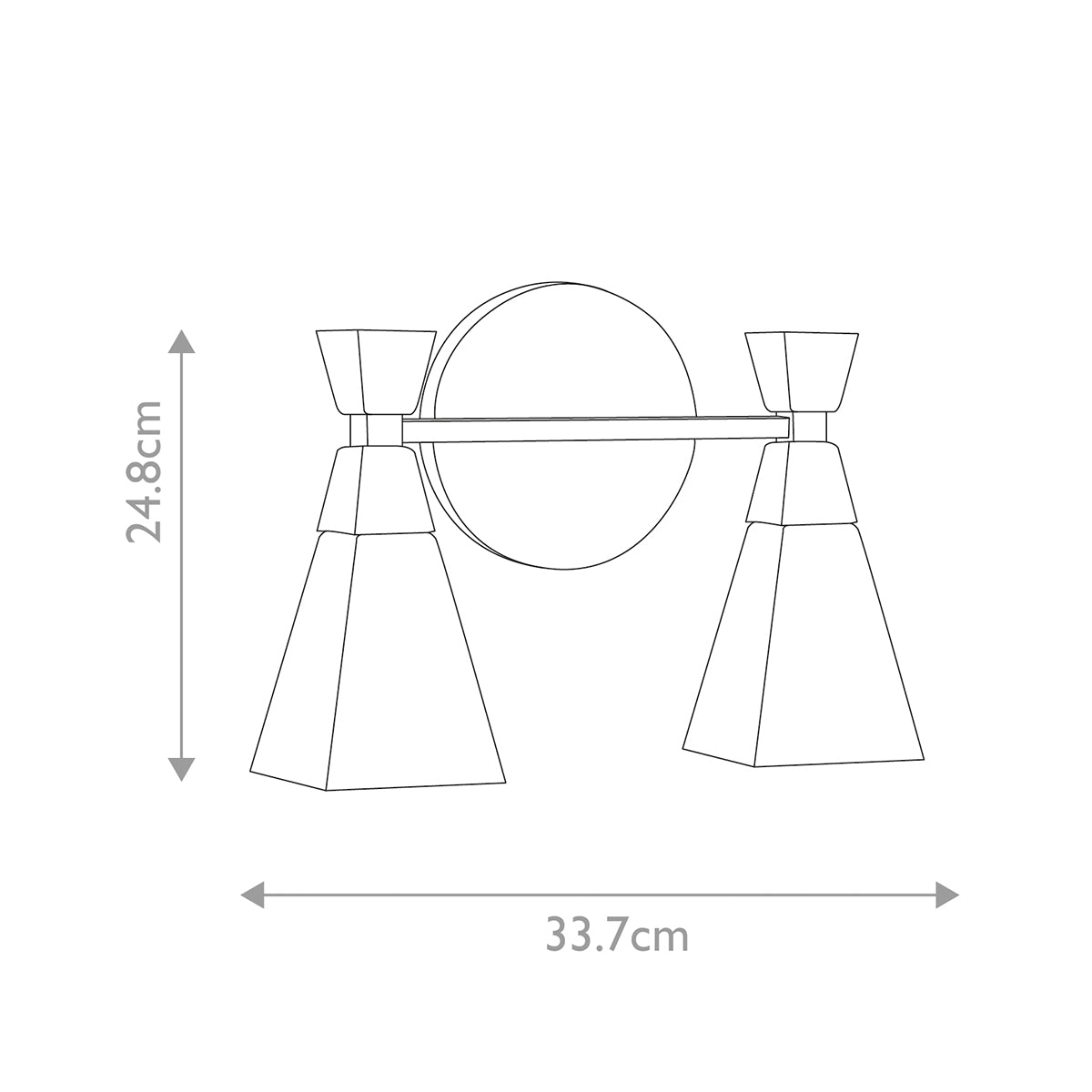 Bad-Wandleuchte Bowtie (schwarz) 2x - Elstead Lighting
