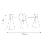 Bad-Wandleuchte Bowtie (schwarz) 3x - Elstead Lighting