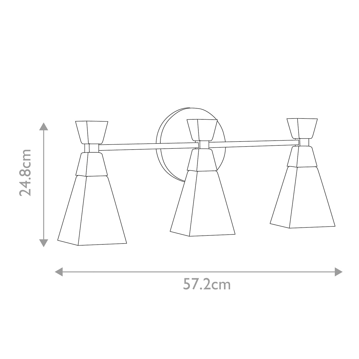 Bad-Wandleuchte Bowtie (schwarz) 3x - Elstead Lighting