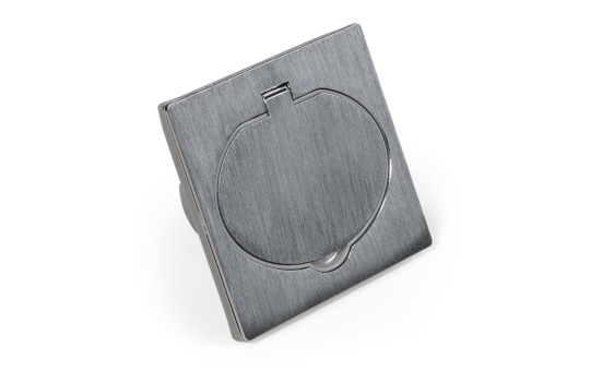 Boden Einbausteckdose, IP44, Edelstahl, 3680W