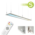 CCT LED Panel 120x15cm Spezialmontageset 36W 3000K-6000K inkl. Fernbedienung, Seilabhängung und Halter