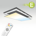 CCT LED Panel 120x60cm Einbauset 60W 3000K-6000K inkl. Fernbedienung und Einbaurahmen