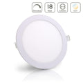 CCT LED Panel Einbaustrahler rund weiss 18W Ø225mm 2700K-6500K
