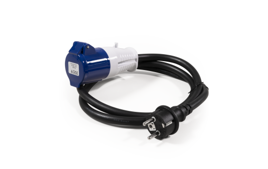 CEE-Kupplung auf Schutzkontakt-Stecker, 1,5m H07RNG 3G2,5, 230V, IP44