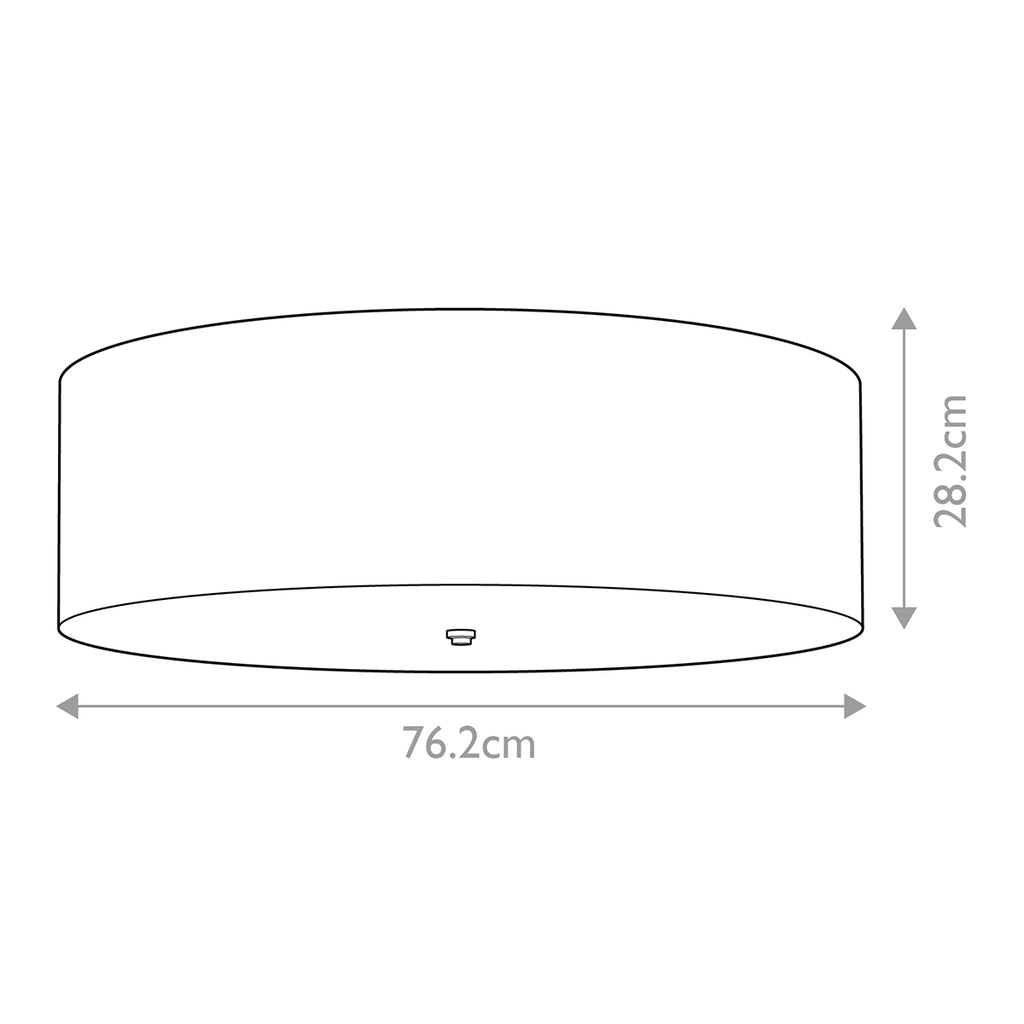 Deckenleuchte Fletcher Flush (verchromt) 7x - Elstead Lighting