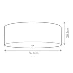 Deckenleuchte Fletcher Flush (verchromt) 7x - Elstead Lighting