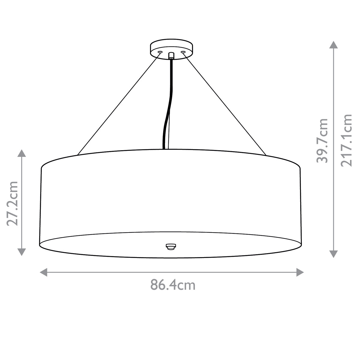 Pendelleuchte Pearce (verchromt) 7x - Elstead Lighting