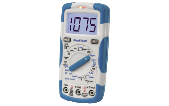 Digitalmultimeter PeakTech P1075, 2000 Counts, 600V AC/DC, 10A DC, mit NCV