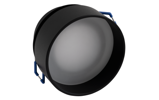 Einbaurahmen DL-21 rund, mit Frontglas, schwarz