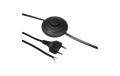 Euro-Netzkabel mit Fußschalter und blanken Enden, 2m, schwarz