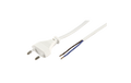 Euro-Netzkabel mit blanken Enden Länge 1,5m, 2x0,75 mm², weiß