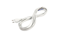 Euro-Netzkabel mit blanken Enden Länge 5,0m, 2x0,75 mm², weiß