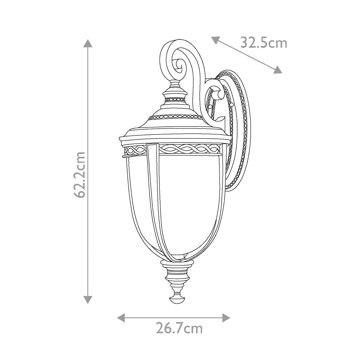 Außen-Wandleuchte English Bridle (bronzefarben) 3x - Elstead Lighting