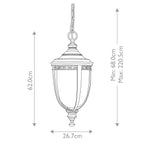 Außen-Pendelleuchte English Bridle (bronzefarben) 3x - Elstead Lighting