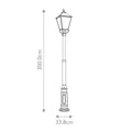 Außen-Stehleuchte Galena (dunkelbraune mit nahezu schwarzer Anmutung) 4x - Elstead Lighting