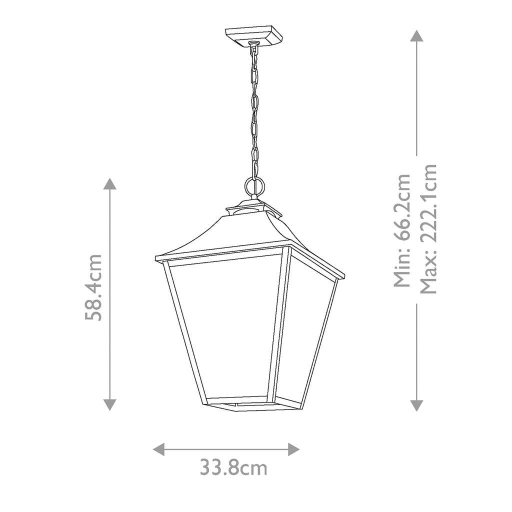 Außen-Pendelleuchte Galena (dunkelbraune mit nahezu schwarzer Anmutung) 4x - Elstead Lighting
