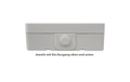 Feuchtraum Doppel-Steckdose Taff, 250V~/16A, IP44, AP, grau