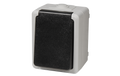 Feuchtraum Steckdose Taff, 250V~/16A, IP44, AP, grau