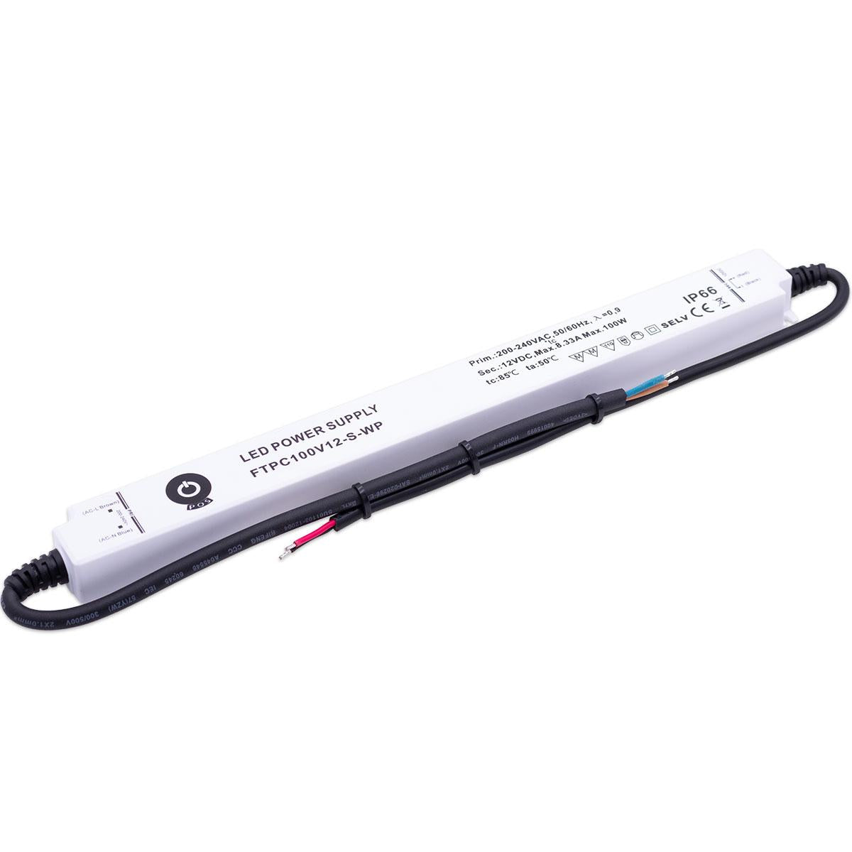 GLP FTPC100V012-S-WP LED Netzteil extrem flach für Möbeleinbau 99.6W 12V 8.33A IP66 Schaltnetzteil CV