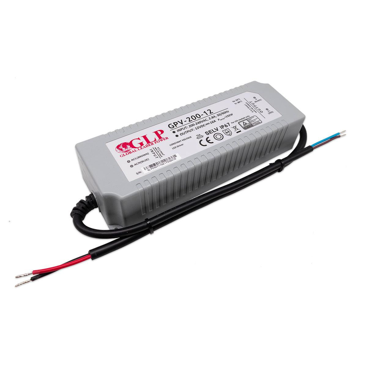 GLP GPV-200-12 LED Netzteil 192W 12V 16A IP67 Schaltnetzteil CV