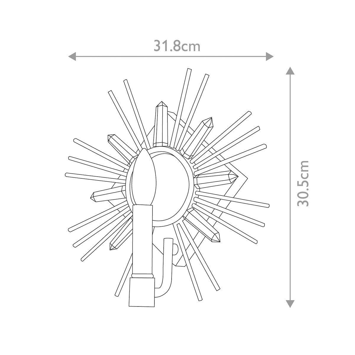 Wandleuchte Sun King (Nickel) 1x - Elstead Lighting