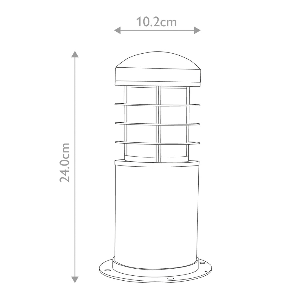 Außen-Sockelleuchte Poole (Teak and Stainless Steel) 1x - Elstead Lighting