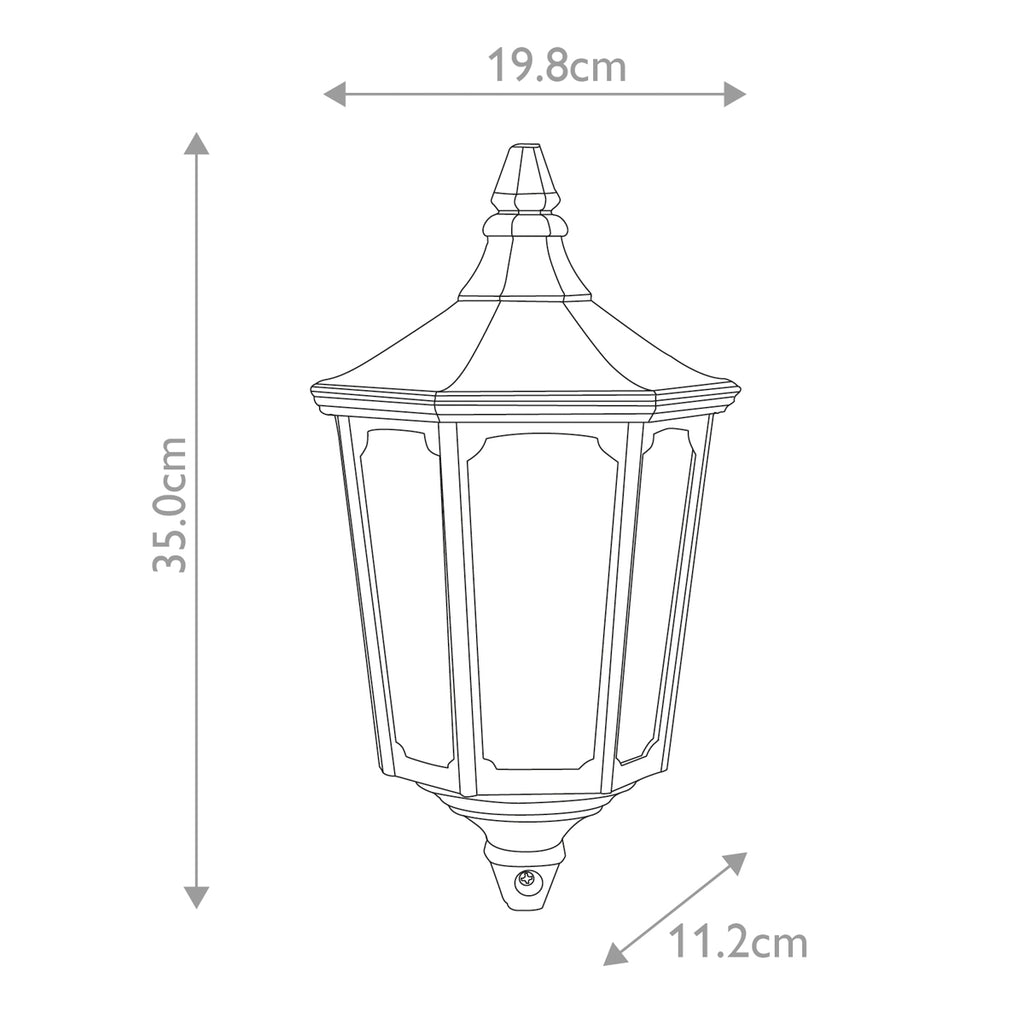 Außen-Wandleuchte Cricklade (schwarz) 1x - Elstead Lighting